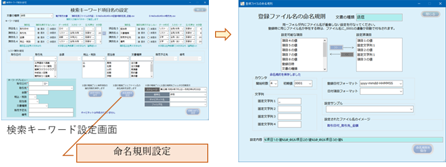 キーワード設定画面